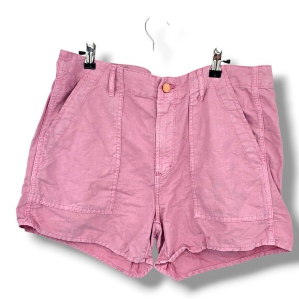 Articles of Society Pink Utility‎ Shorts Linen Blend High Waist Casual Size 31